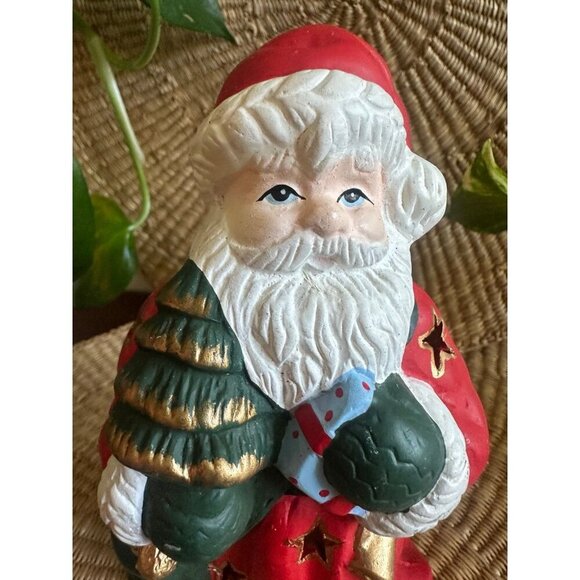 Vintage Santa Claus Candle Holder - Picture 2 of 9